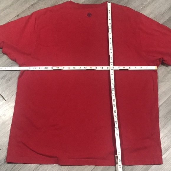 Timberland Red Crew Nevk S/S Screen T-Shirt XXL - Picture 8 of 8